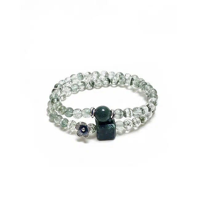 【翠渊】 眰恦 森林精灵 招财纳福 鬼佬财神 小众个性轻奢饰品 早日发财#好运天然 绿幽灵 手串 男女同款情侣款