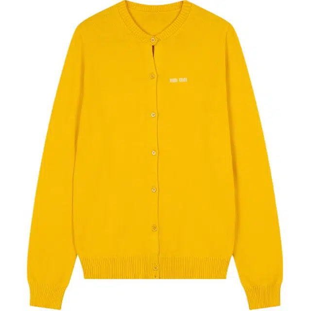 奇迹街区 美式复古开衫潮牌宽松纯色百搭长袖针织衫 男女同款