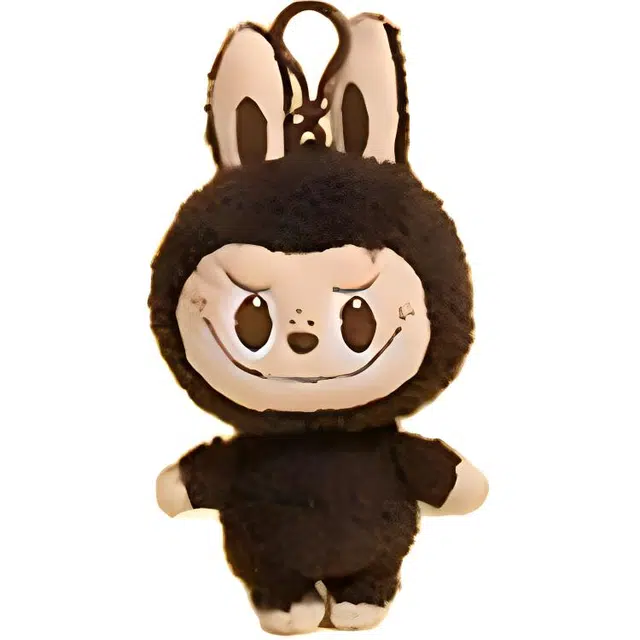 POP MART Labubu Plush Keychain Brown