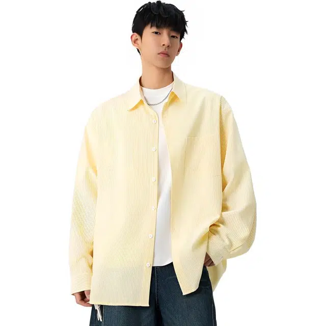 左岸 夏季韩系休闲风百搭时尚日常通勤户外活动宽松舒适透气吸汗潮牌衬衫 男款