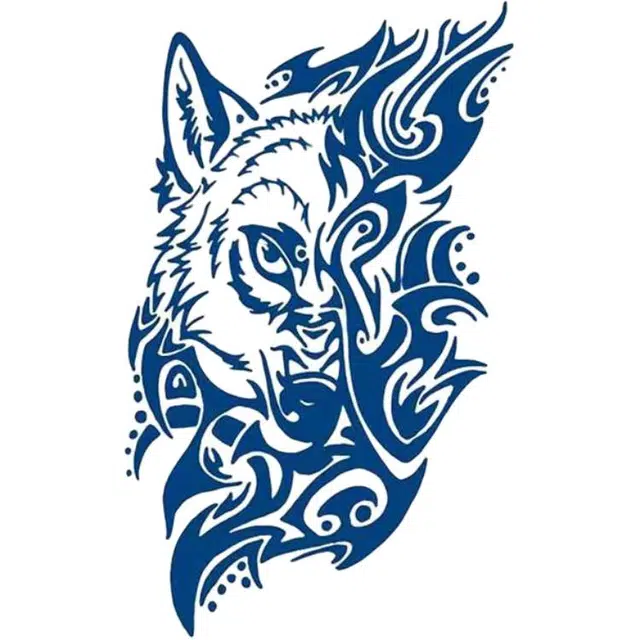 猎己  狼变草本纹身贴 防水防汗不反光手臂小腿脖子胸口手指满背半甲