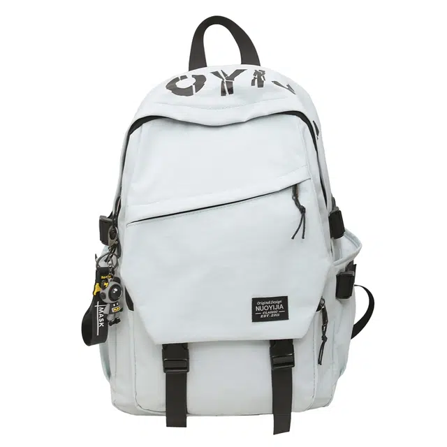 笛贝嘉 韩版时尚潮流百搭设计感 尼龙 双肩包 常规 男女同款情侣款 多色