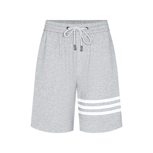 太子龍 美式复古运动风条纹设计速干五分裤宽松时尚百搭透气跑步 休闲短裤 男女同款