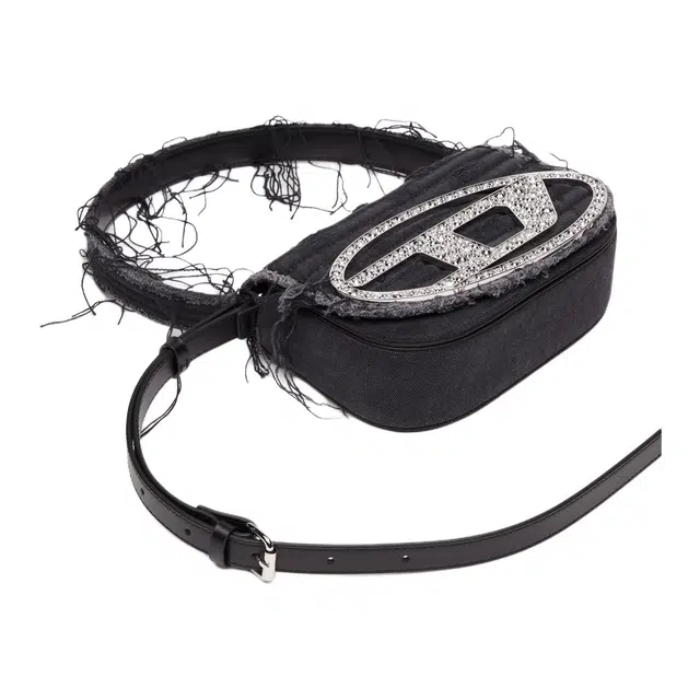 DIESEL Metal Oval D Logo Bag Medium Black