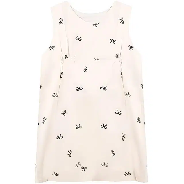 小卷要加油 韩系蝴蝶结无袖衬衫设计感衬衣宽松休闲上衣背心 女款