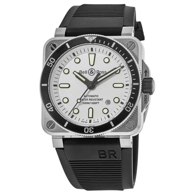 BELL ROSS INSTRUMENTS 300 42mm BR0392-D-WH-STSRB