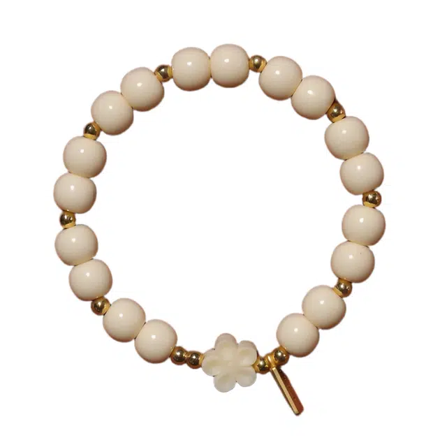 灵晔 国潮新中式轻奢小众优雅百搭梅花朵朵文玩盘玩佛珠念珠招财进宝节节高升#好运 象牙果 手串 男女同款情侣款