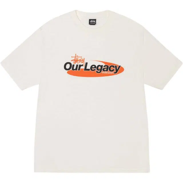 Stussy x OUR LEGACY OUR LEGACY SS25 WORK SHOP SWIRL TEE PIGMENT DYED logoT