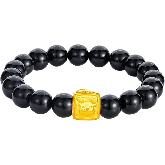 老庙 经典吉祥三合生肖 福字路路通本命年手饰招财纳福#好运 玛瑙 手串 女款