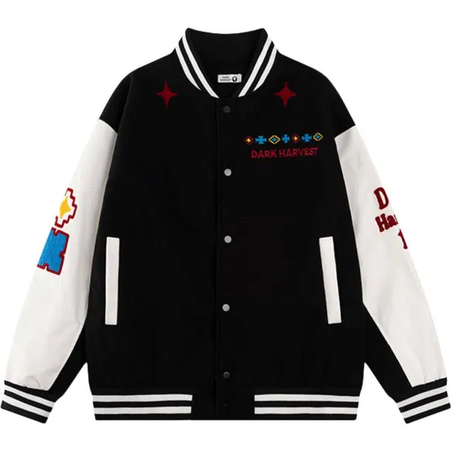 奇迹街区 潮牌字母棒球服春季复古宽松潮流夹克外套 男女同款