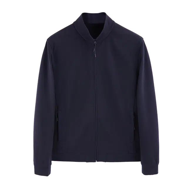 丹宁哲学 高端针织羊毛面料立领收口袖长袖标准夹克 男款