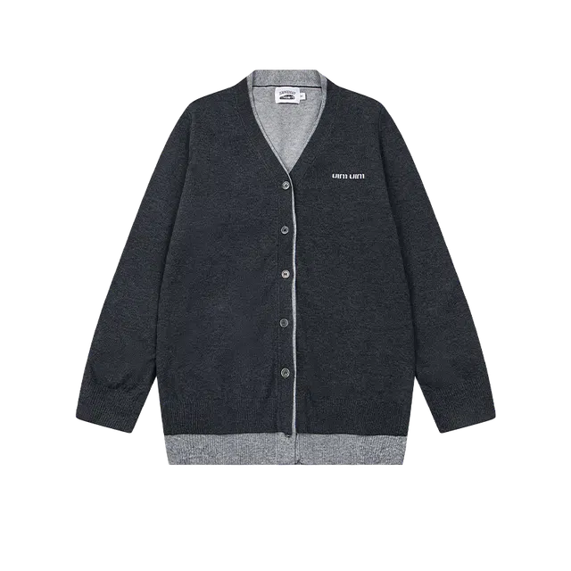 奇迹街区 美式复古开衫宽松潮牌舒适时尚针织衫 男女同款