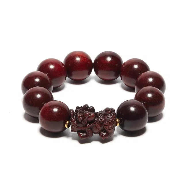 钵提 国潮新中式 精雕貔貅 招财进宝 财源广进 血檀 手串 男女同款情侣款