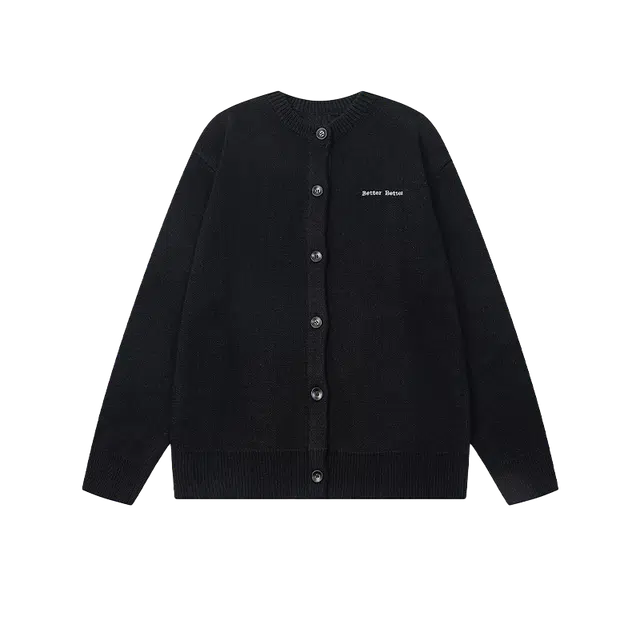 奇迹街区 美式复古开衫宽松潮牌针织衫 男女同款