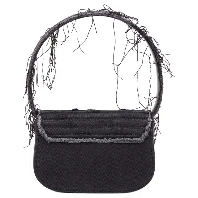 DIESEL Metal Oval D Logo Bag Medium Black