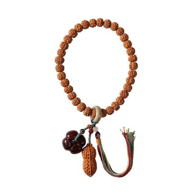 聆听花开 好柿花生财源滚滚时来运转新中式复古民族风可爱事业有成金榜题名高品质八方来财转运珠寓意好运 金刚菩提 手串 男女同款情侣款