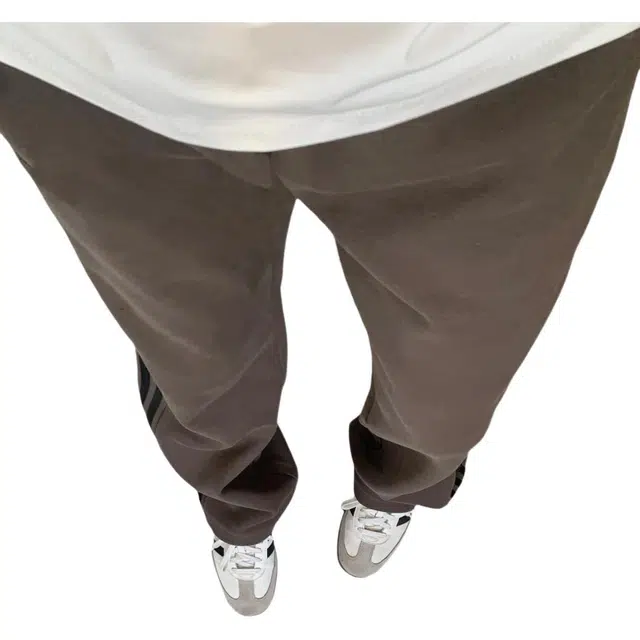 冈哉 美式高街嘻哈三条杠拼色简约垂坠感宽松舒适轻薄透气百搭通勤速干凉感运动直筒休闲裤 男女同款