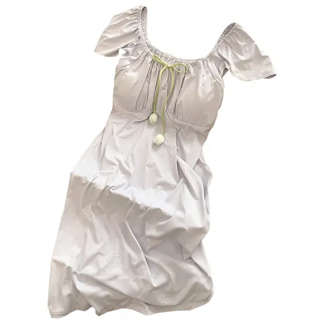 俏韵 方领甜美纯欲高级感短袖薄款家居服可外穿睡裙 女款