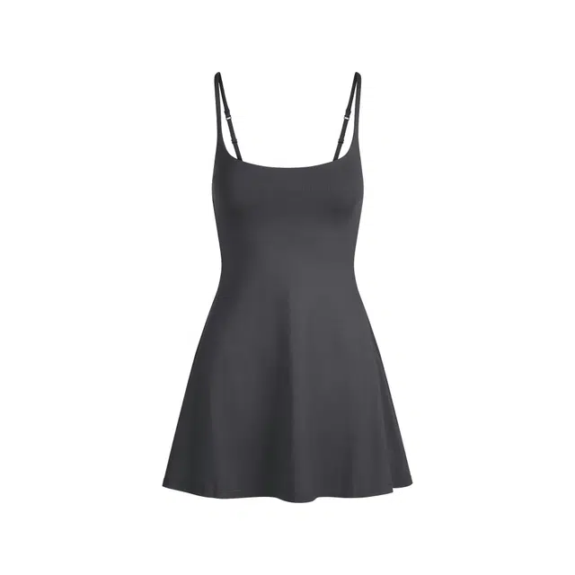 SKIMS SMOOTH LAYERS SCOOP NECK MINI DRESS