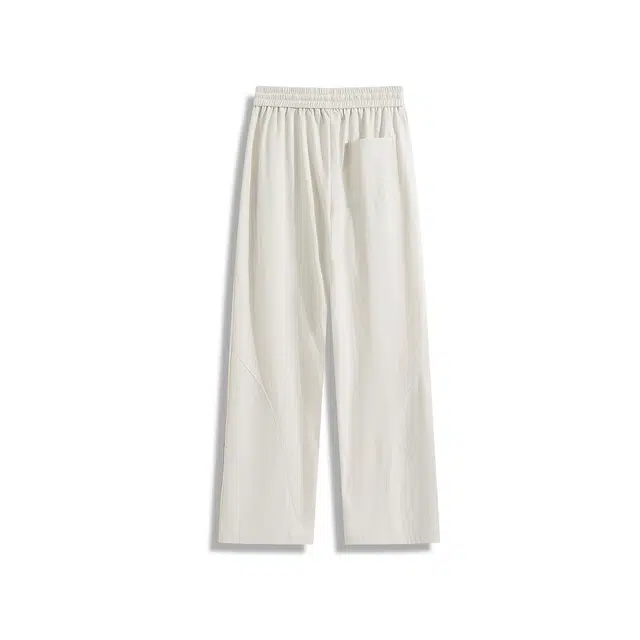 欧路得 美式高街条纹运动裤子男夏季三条杠阔腿拖地长裤潮牌直筒休闲裤 男款