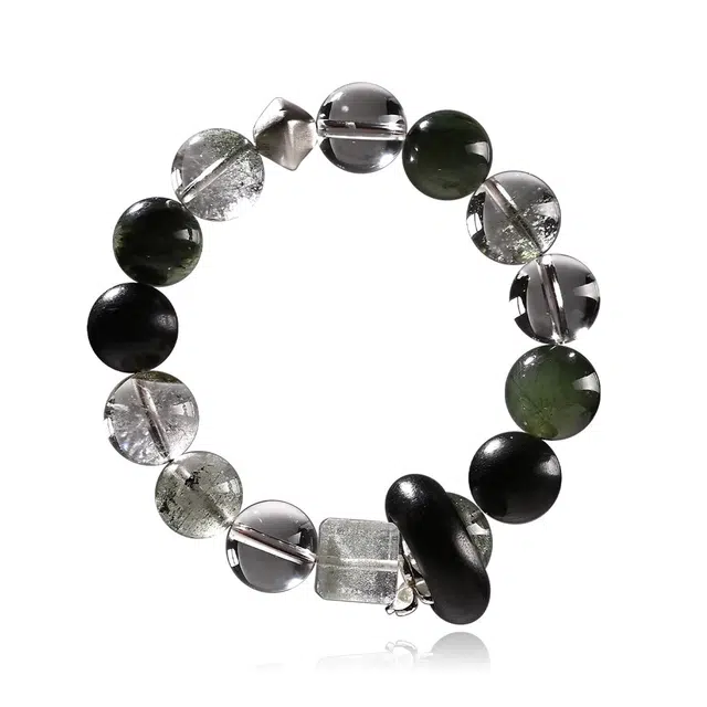 谧月珠宝 水逆退散平安顺遂新中式国潮复古文艺转运珠高级感精美小众设计精致时尚百搭轻奢风好运天然 多色水晶 手串 男女同款情侣款