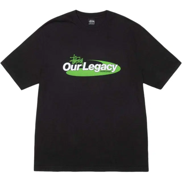 Stussy x OUR LEGACY OUR LEGACY SS25 WORK SHOP SWIRL TEE PIGMENT DYED logoT