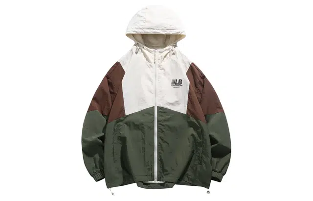 王者荣耀 美式复古拼接撞色连帽风衣外套宽松舒适户外运动通勤休闲百搭时尚夹克衫 鲁班七号款 男女同款