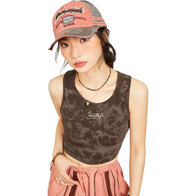 木果果木 夏季 时尚百搭字母吊带背心 女款