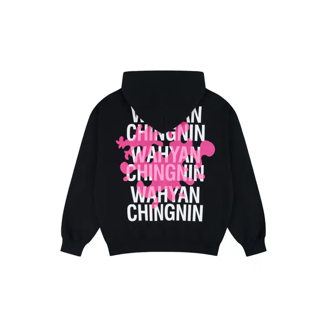 华人青年 背面泼墨龙印花休闲宽松连帽卫衣 男女同款