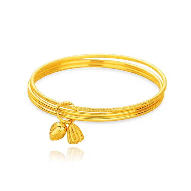 谧月珠宝 好运连连三生三世蓬花转运古法新中式国潮风复古高级感精美小众设计精致时尚百搭轻奢风好运 合金 手镯 男女同款情侣款