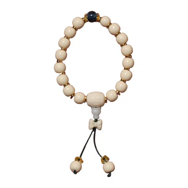 嫒柯 国潮新中式百搭轻奢高级文玩盘玩八方来财招财纳福事事如意复古风文艺风#好运 象牙果 手串 男女同款情侣款