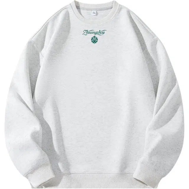 王者荣耀 美式复古创意蝴蝶字母长袖落肩款宽松舒适学生党学院风休闲百搭时尚圆领卫衣 庄周款 男女同款