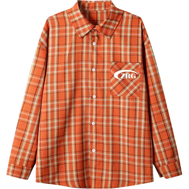 梓润格 青春感宽松百搭简约美式复古潮流设计感户外穿搭野营一穿即走外套两穿长袖校园风无性别条纹格子慵懒风主义酷飒甜系衬衫 男女同款