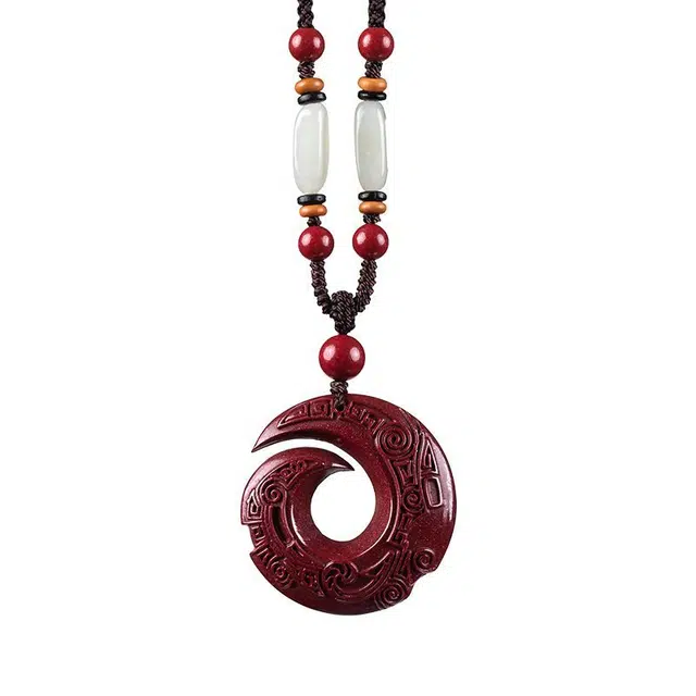 子婳 时来运转本命年平安扣紫金砂复古国潮时尚精致轻奢大气 朱砂 吊坠 男女同款情侣款