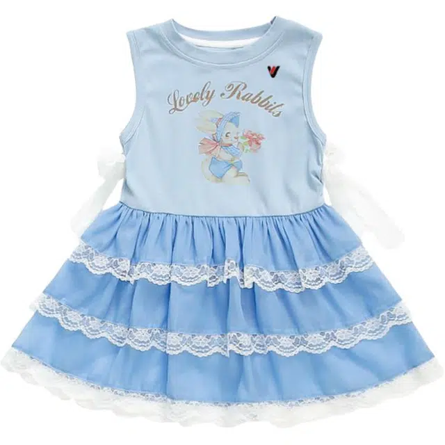 雅鹿连衣裙 甜美可爱舒适柔软无袖 中小童