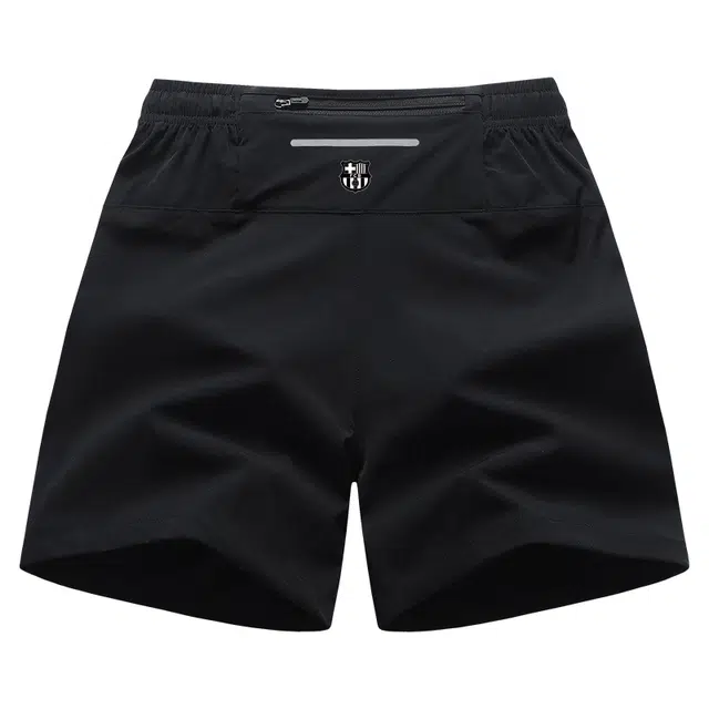 巴塞罗那足球俱乐部 美式健身跑步训练三分裤速干透气纯色简约日常通勤运动休闲短裤 男女同款