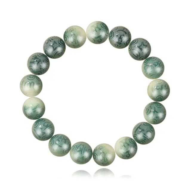 谧月珠宝 六子真言八大守护神生肖顺利招财纳福平安喜乐绕指柔佛珠文玩小众设计精致时尚百搭轻奢风好运 菩提根 手串 男女同款情侣款