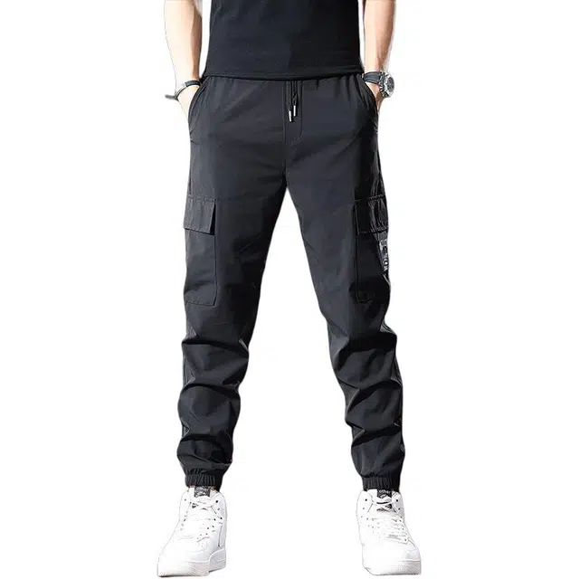 潮人榜 夏季高端运动裤男士薄款冰丝弹力束脚哈伦裤休闲裤 男款