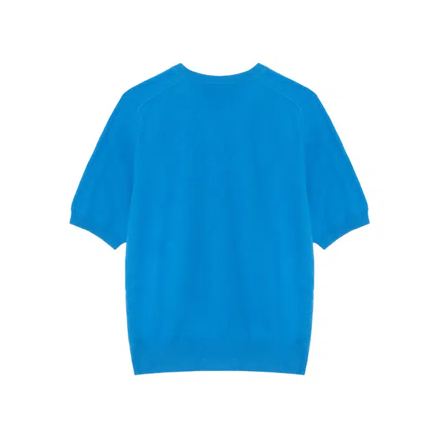 GUCCI x adidas SS23 Blue V-Neck Wool Sweater