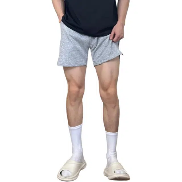 黑马漫画 美式运动卫裤短裤男款夏薄款速干健身裤子高级感冰丝休闲四五分裤 男女同款