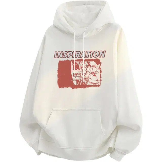 王者荣耀 美式漫画字母长袖连帽落肩款宽松舒适学生党少年感休闲时尚百搭卫衣 李白款 男女同款