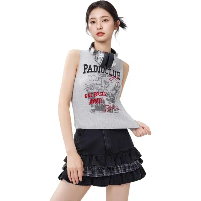 爱依服 美式个性辣妹风街头背心 女款