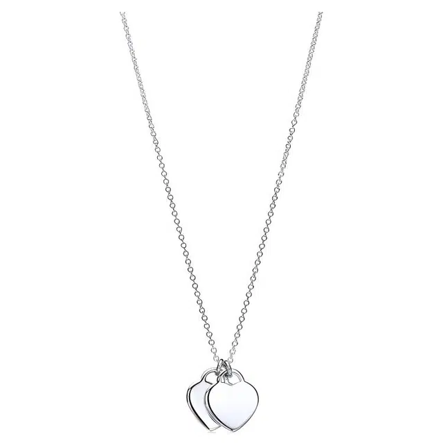 TIFFANY CO. Return to Tiffany Double Heart Tag 925
