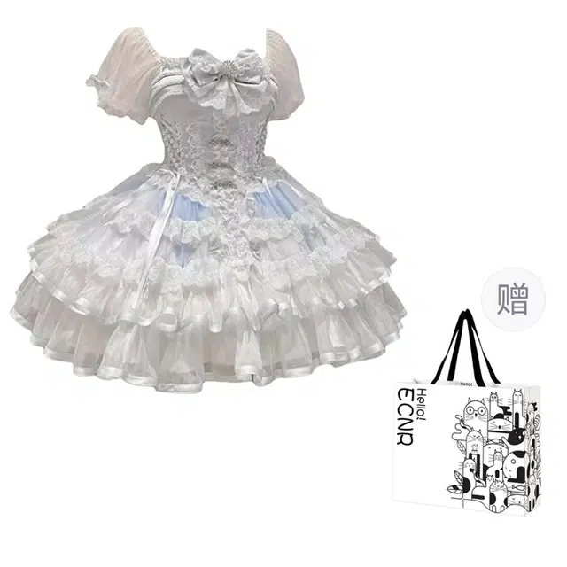 桴生 法式芭蕾风温柔纯欲小千金感洛丽塔蛋糕裙女仆装萝莉装 女款