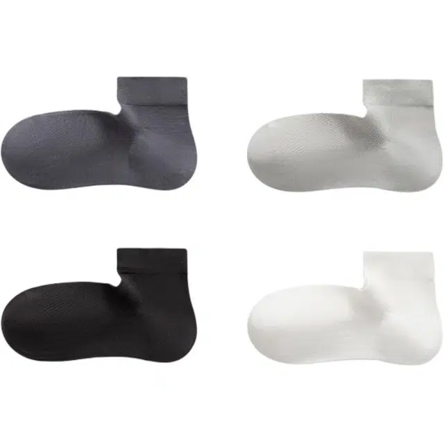 十三日季 透气吸汗抑菌纯色简约短袜 男款