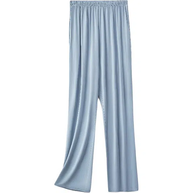 潞优野 舒适夏季薄款冰丝青少年睡衣家居睡裤 男款