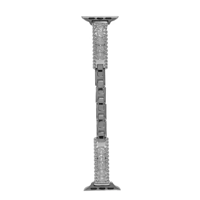 卫欣 表带 苹果适用 金属材质 珠珠满钻锆石手镯表带男女通用