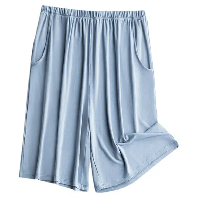 潞优野 轻盈短裤居家睡衣裸睡薄款家居夏季莫代尔冰丝大裤衩睡裤 男款