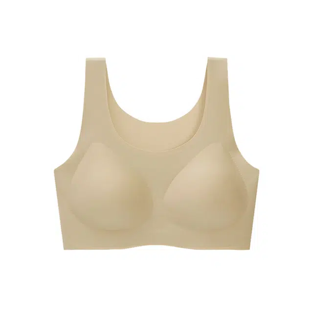 艾诗塔 隐形无痕聚拢背心内衣 夏季薄款大胸显小美背文胸罩 女款