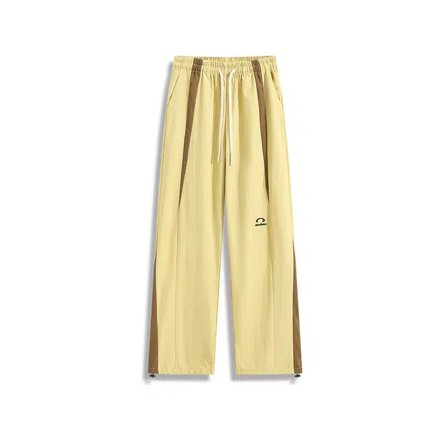 欧路得 美式撞色拼接男女夏户外轻薄速干直筒裤子潮牌宽松阔腿长裤休闲裤 男款